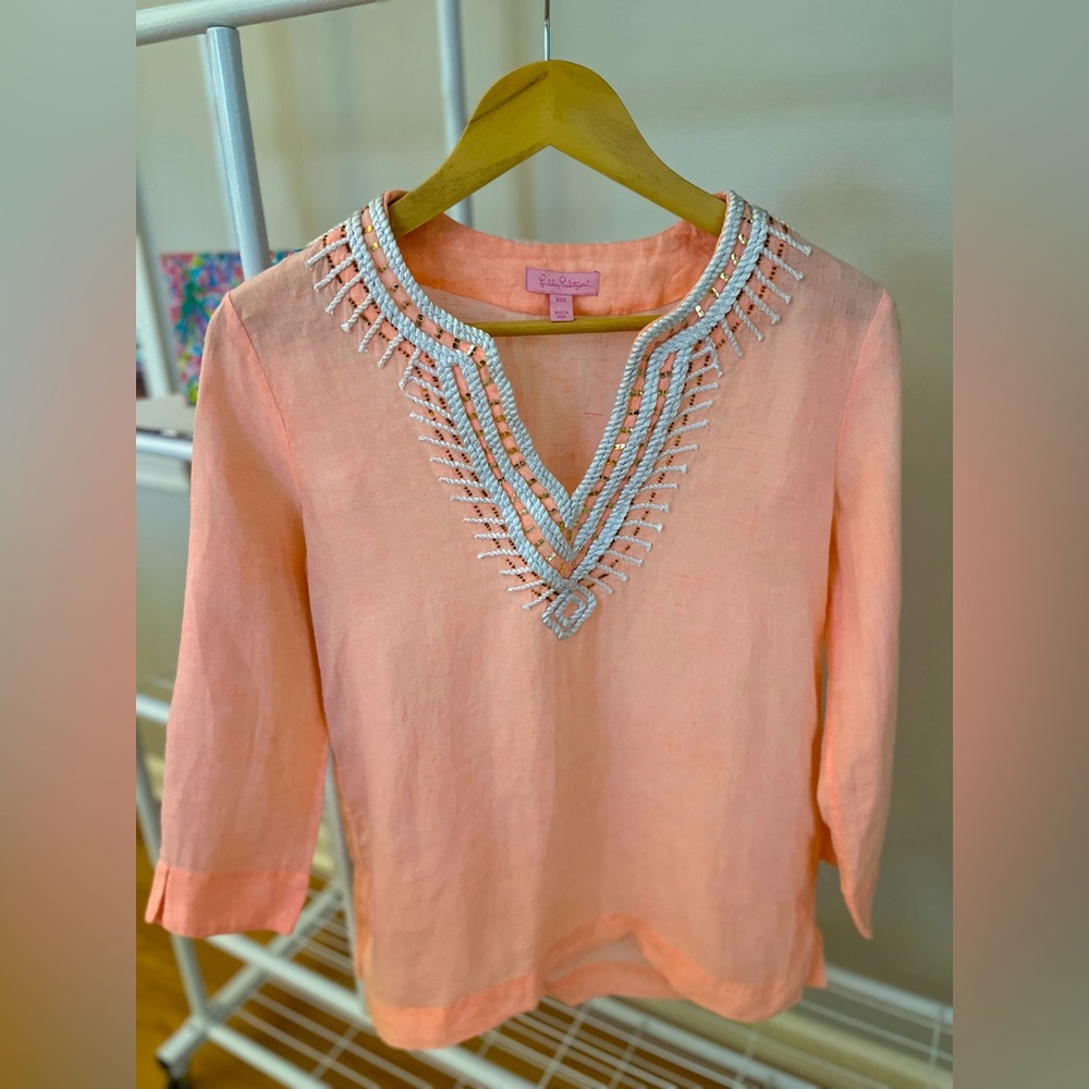 Lilly Pulitzer Amelia Island Tunic Top in Pascha Pink XXS - Picture 3 of 6